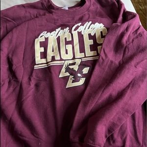 Fanatics Maroon and Tan Boston College Crewneck Size 2XL